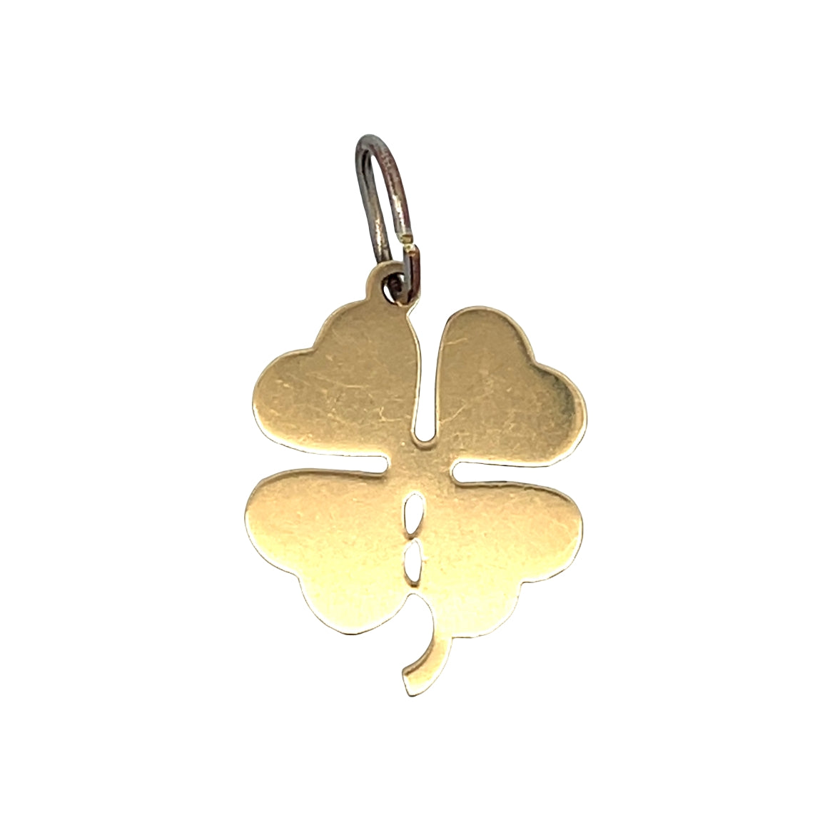 Vintage Mid-Century Four Leaf Clover Pendant 14k
