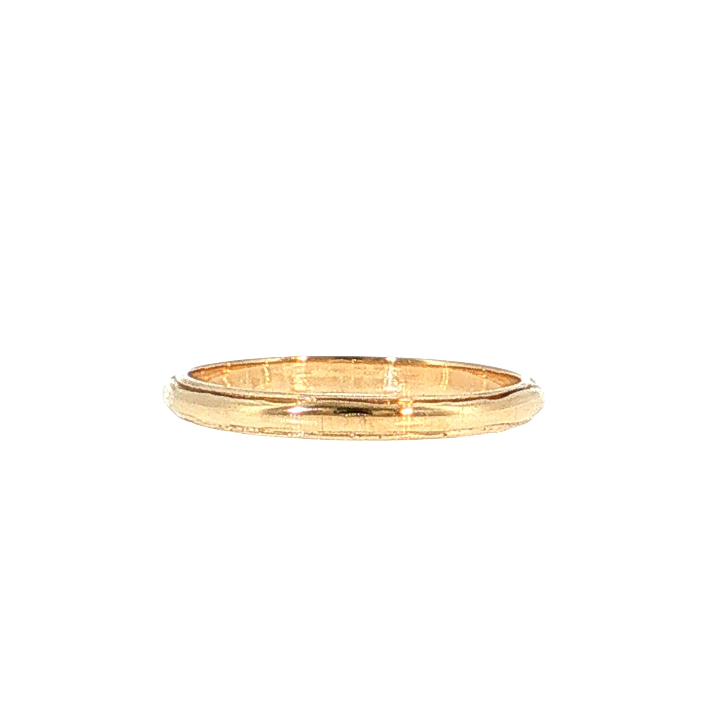 Vintage Mid-Century Half Round Wedding Band 14k