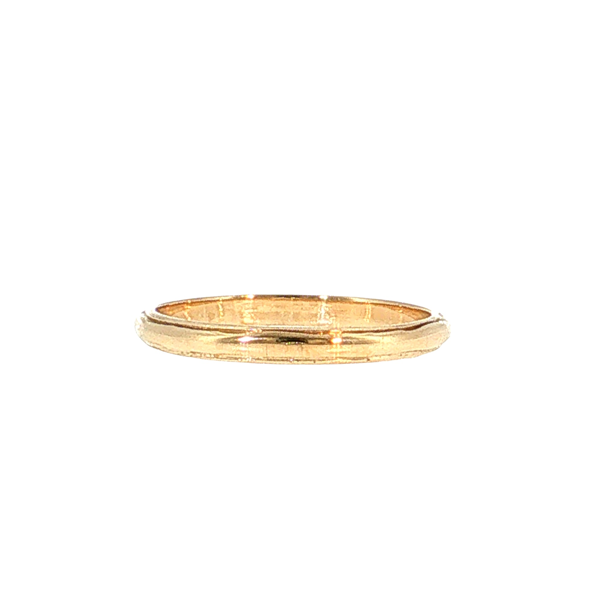 Vintage Mid-Century Half Round Wedding Band 14k