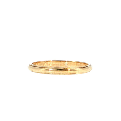 Vintage Mid-Century Half Round Wedding Band 14k