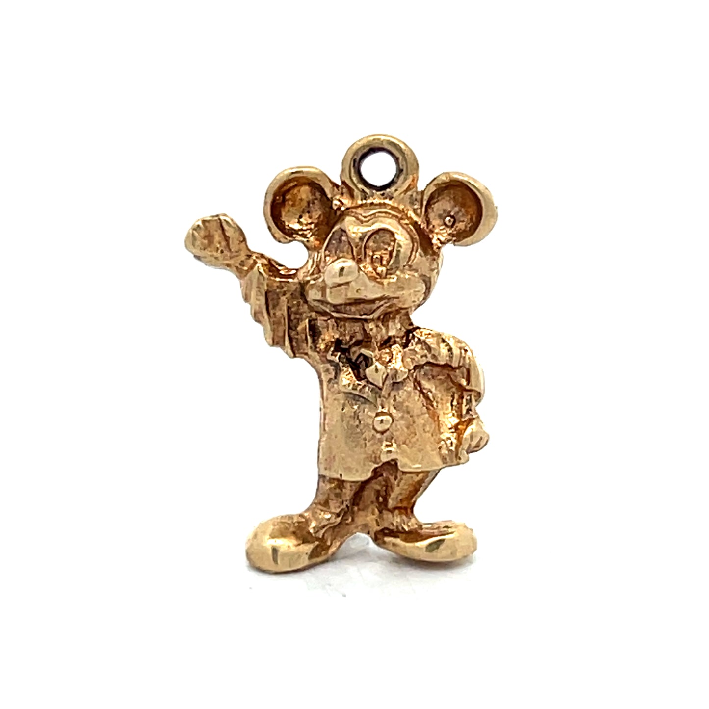 Vintage Mid-Century Mickey Mouse Pendant in 14k