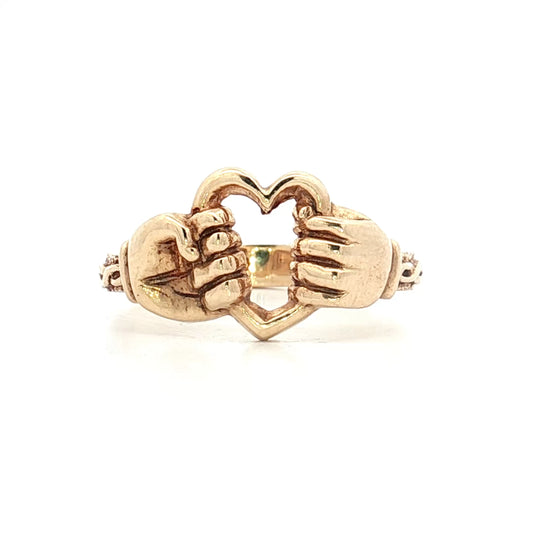 Vintage Mid-Century Promise Ring in 10k Yellow Gold