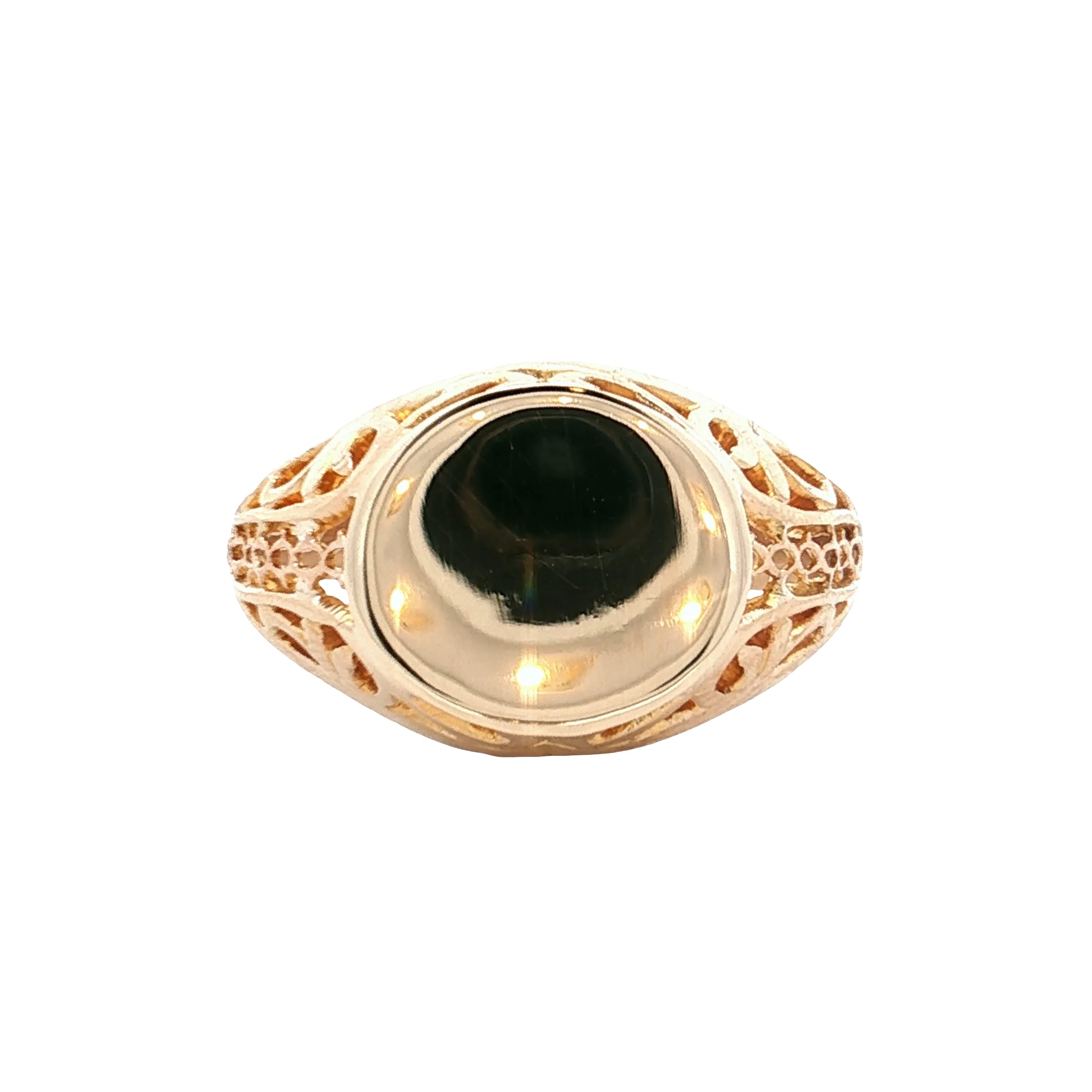 Vintage Mid-Century Signet Ring 10k Yellow Gold