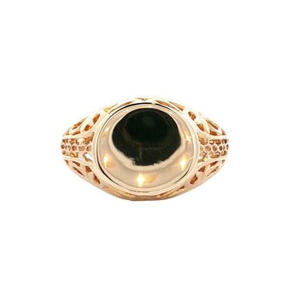 Vintage Mid-Century Signet Ring 10k Yellow Gold