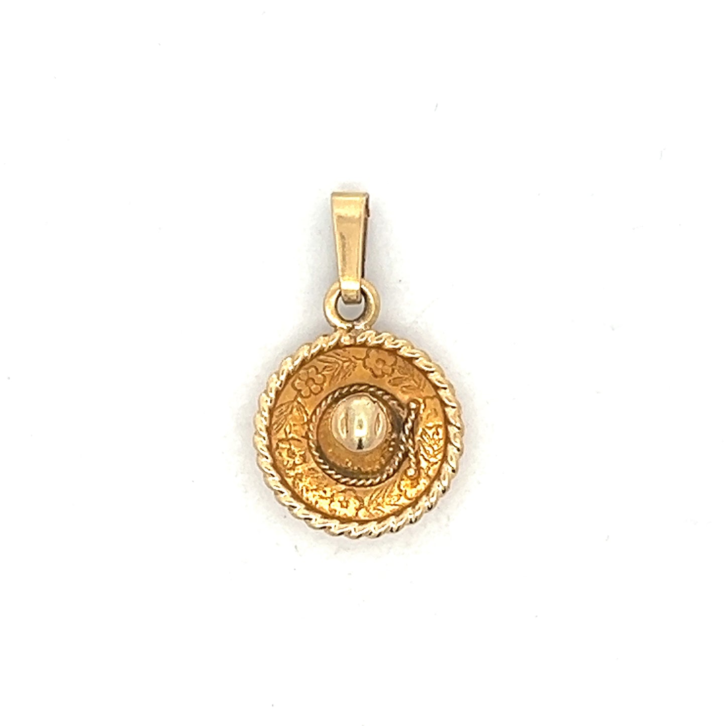 Vintage Mid-Century Sombrero Charm in 14k