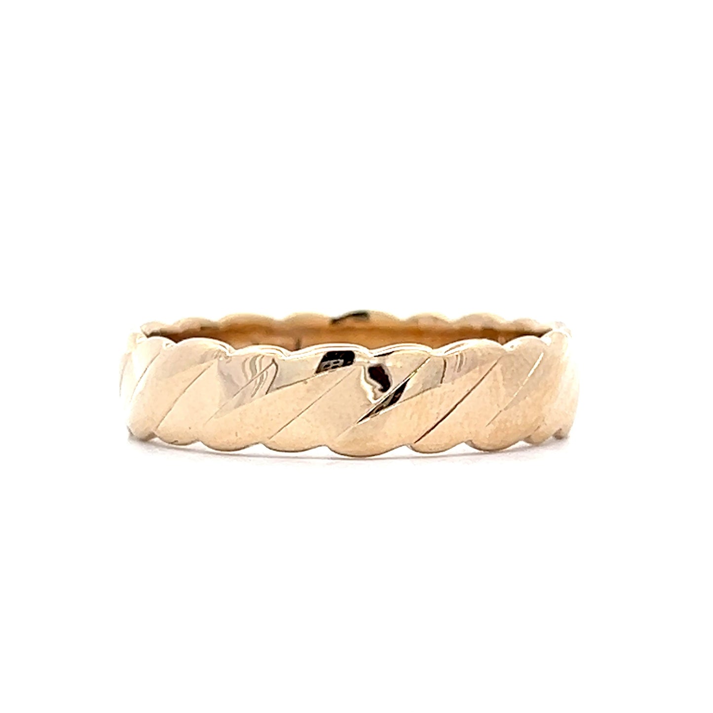 Vintage Mid-Century Wedding Band in 14k Yellow Gold