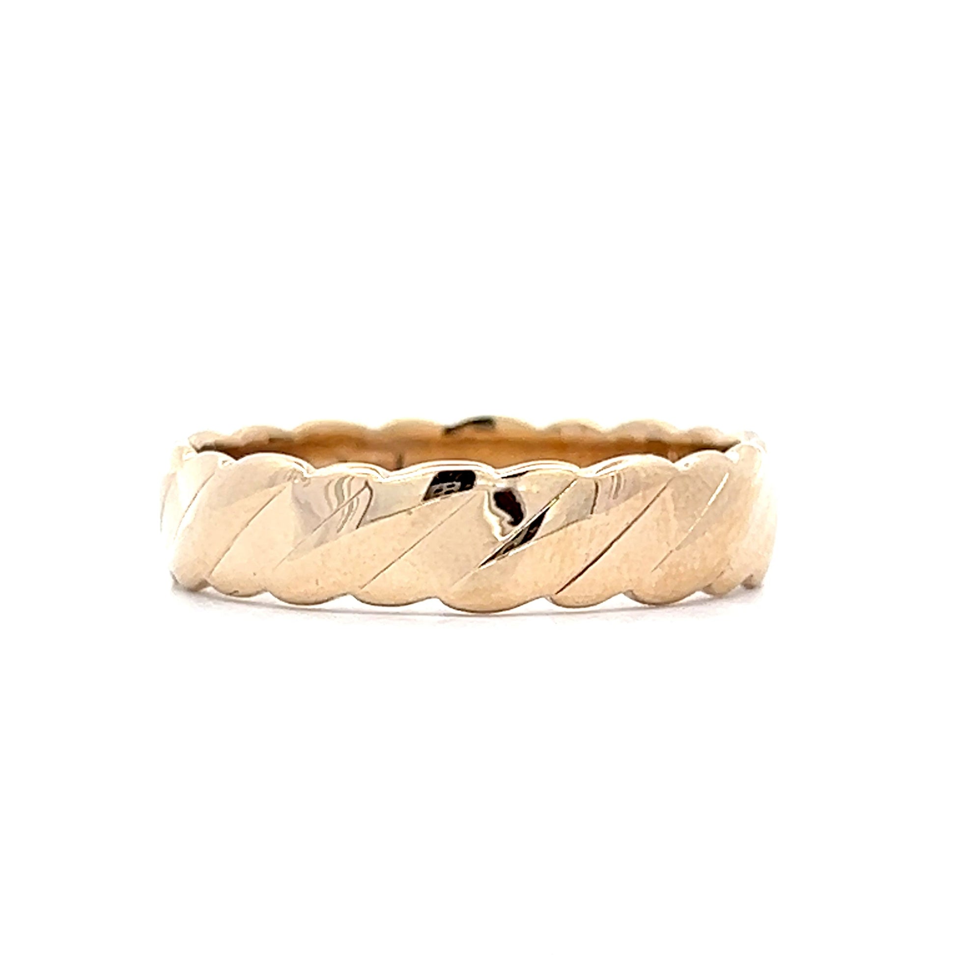 Vintage Mid-Century Wedding Band in 14k Yellow Gold