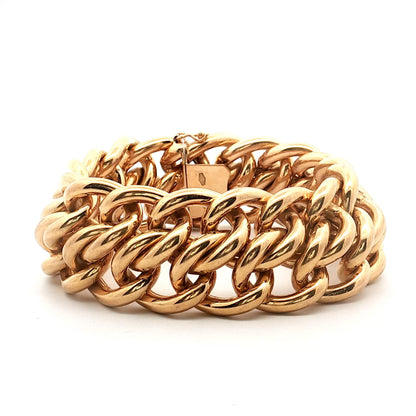 Vintage Mid-Century Woven Link Bracelet in 18k