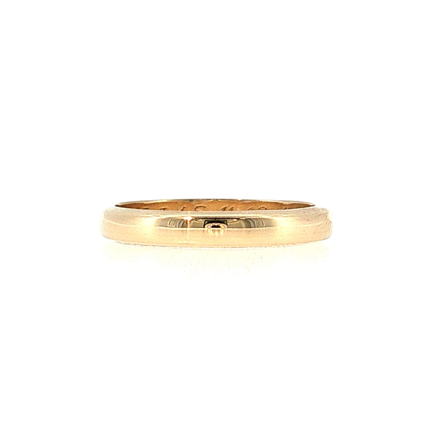 Vintage Retro Men's Wedding Band 14k Yellow Gold