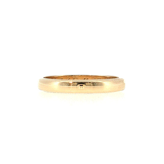 Vintage Retro Men's Wedding Band 14k Yellow Gold