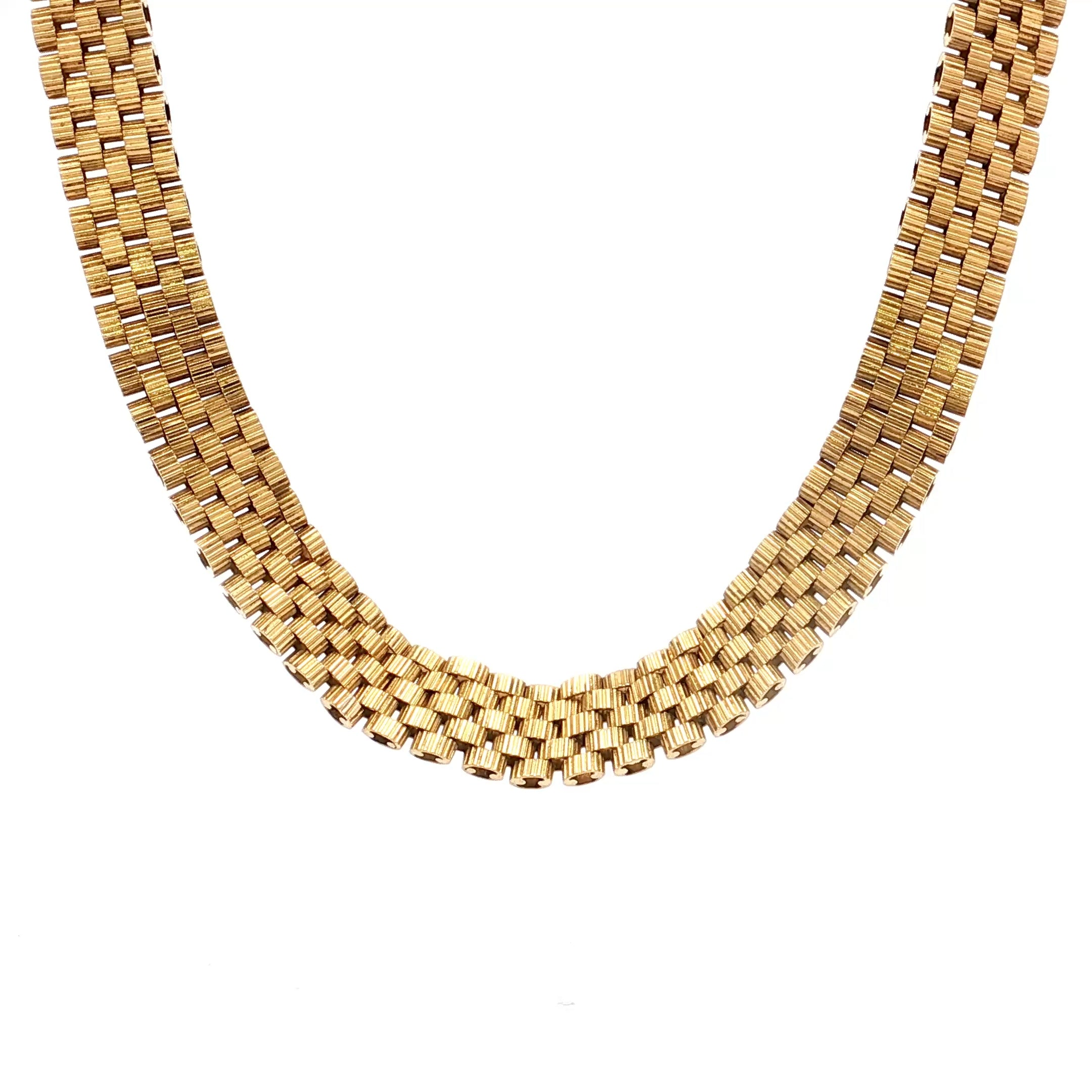 Vintage Tiffany & Co Watch Link Collar Necklace in 18k – Filigree