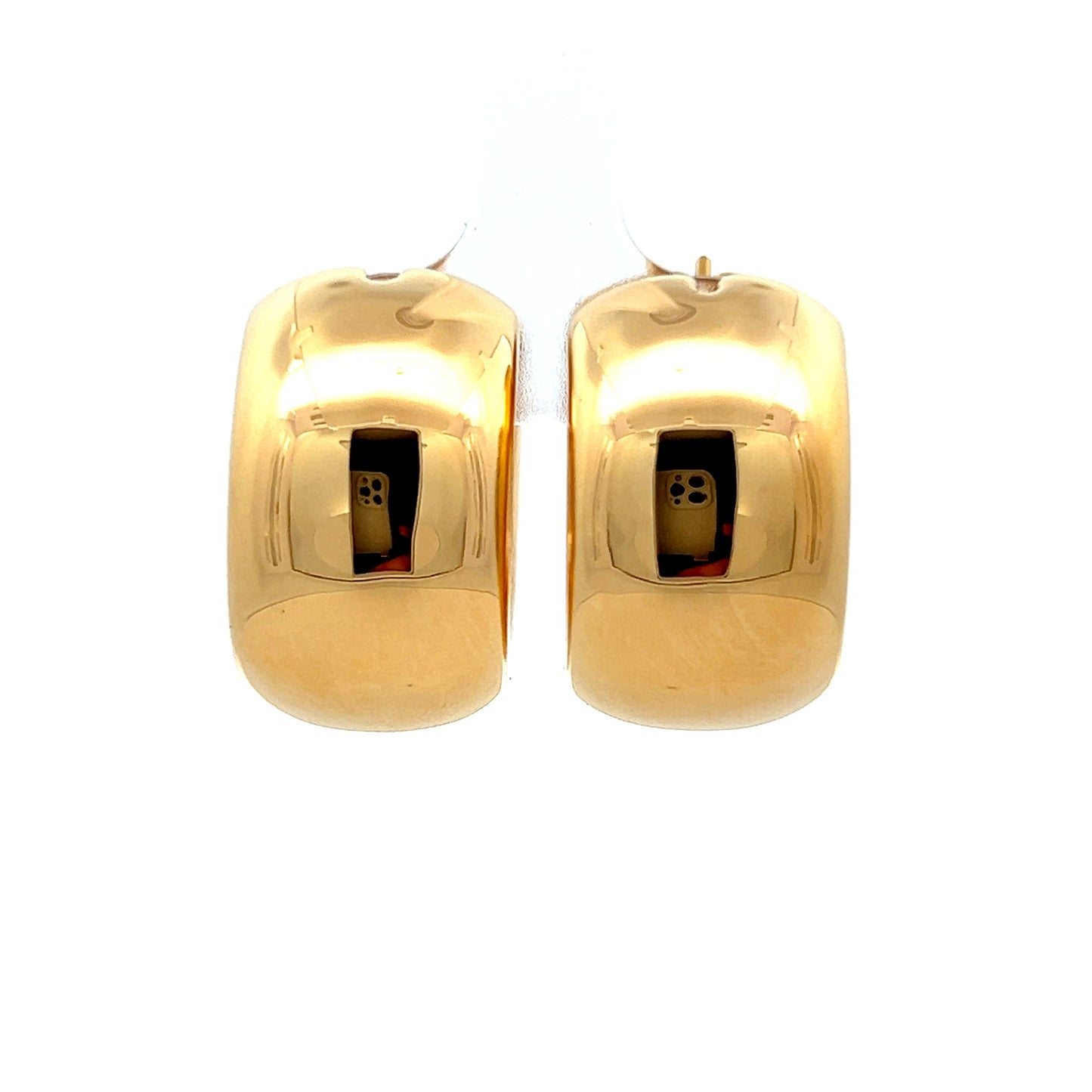 Wide Puffy Hoop Earrings in 18k Yellow Gold – Filigree Jewelers