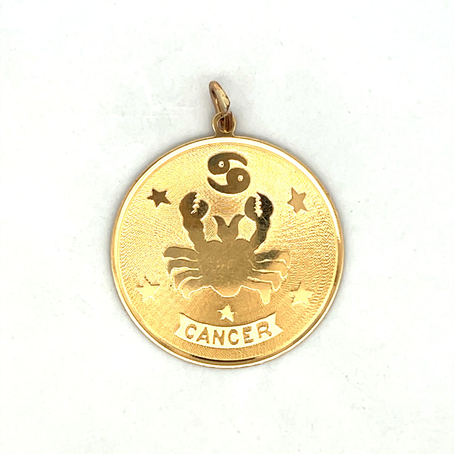 Zodiac Cancer Pendant in 14k Yellow Gold