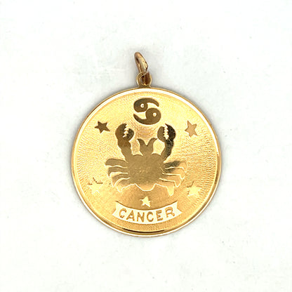 Zodiac Cancer Pendant in 14k Yellow Gold