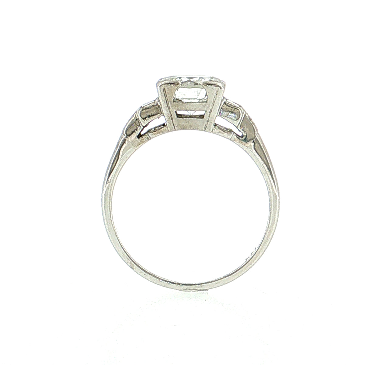 1.28 Vintage Transitional Diamond Engagement Ring 14k