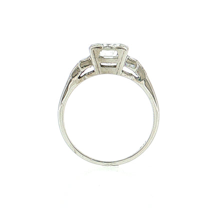 1.28 Vintage Transitional Diamond Engagement Ring 14k