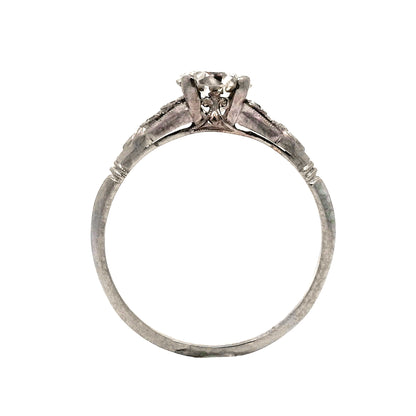 1.04 Antique Old Euro Diamond Engagement Ring