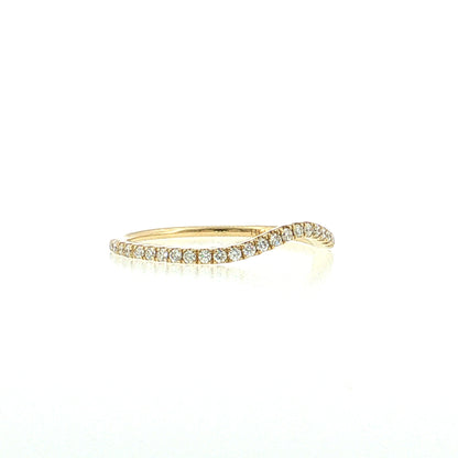 .21 Diamond Contoured Wedding Band 14k Yellow Gold