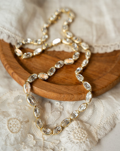 29.04 GIA Step Oval Diamond Tennis Necklace 18k