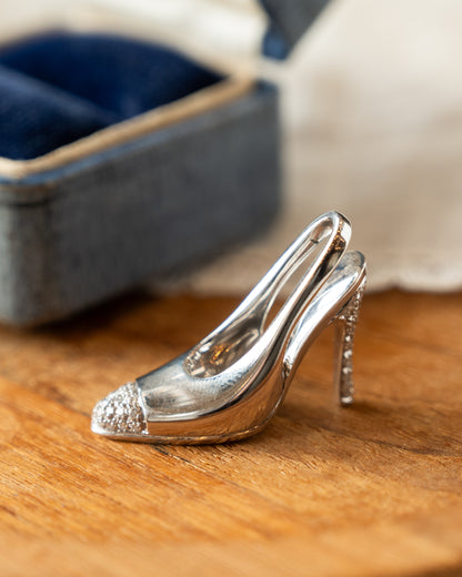 .37 Diamond High Heel Pendant 18k White Gold