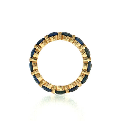 3.25 Blue Sapphire Eternity Stacking Band 14k