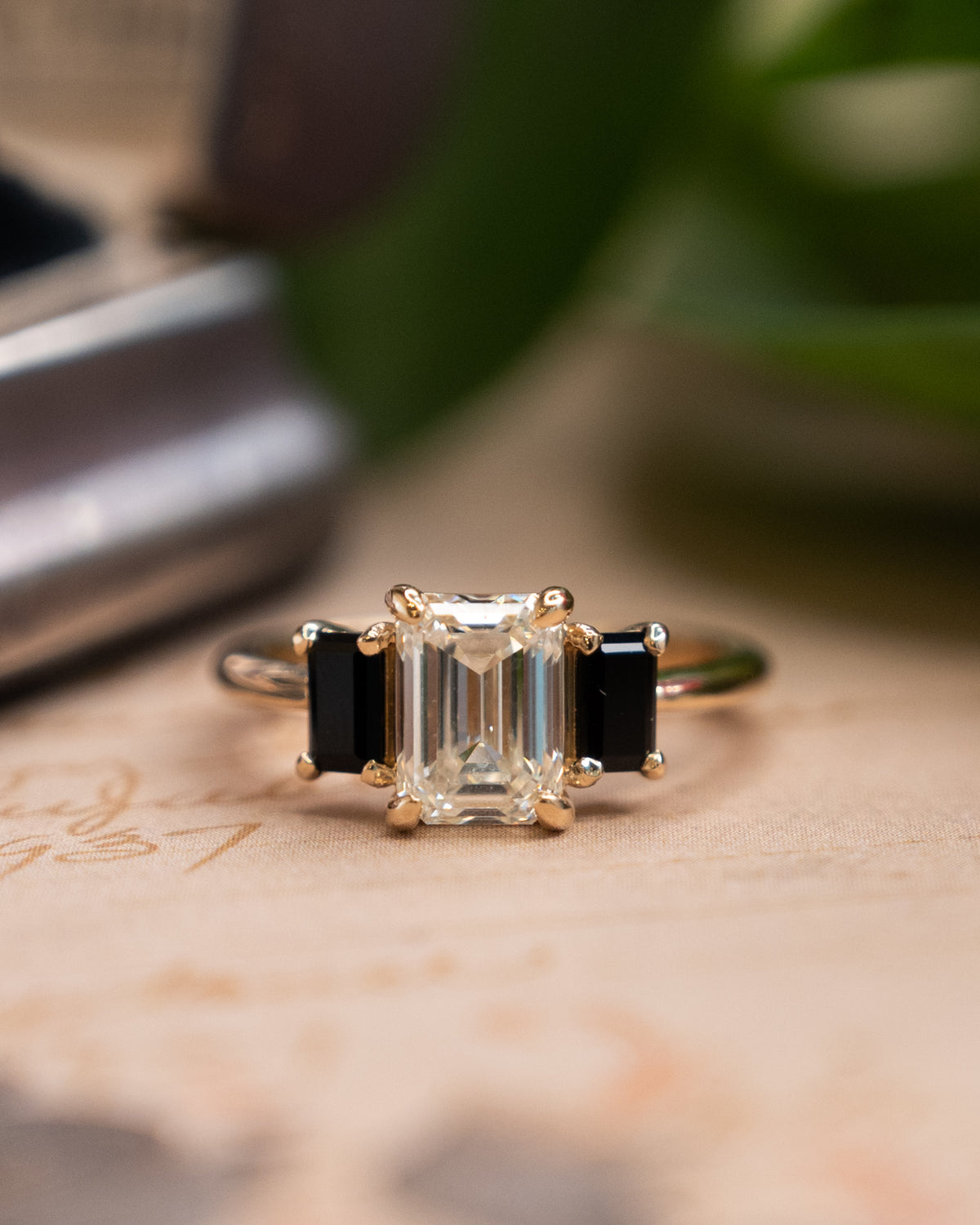 2.04 Emerald Cut Diamond Engagement Ring 14k