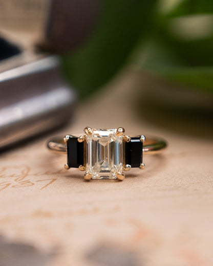 2.04 Emerald Cut Diamond Engagement Ring 14k