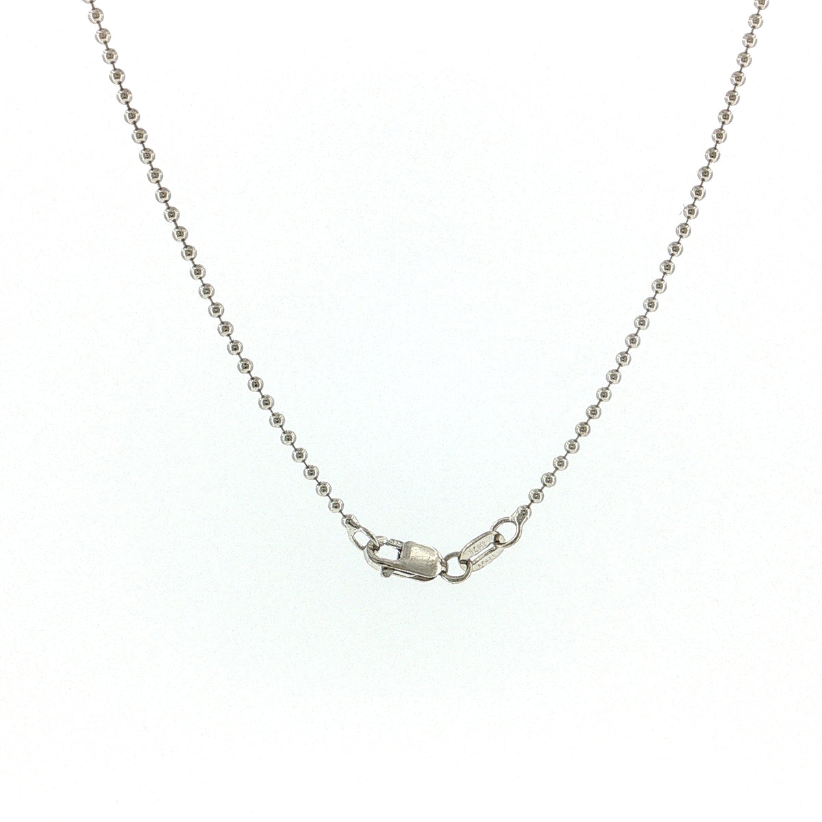 Marquise Diamond & Sapphire Pendant Necklace 14k White Gold
