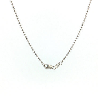Marquise Diamond & Sapphire Pendant Necklace 14k White Gold