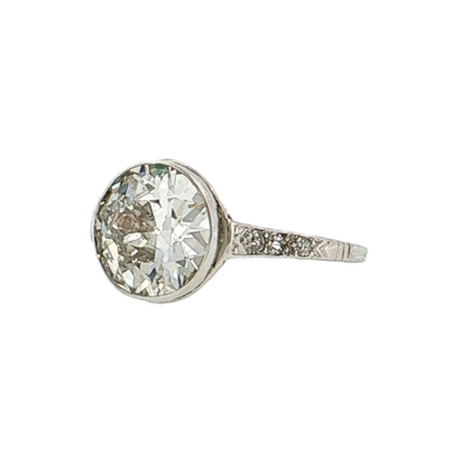 2.21 GIA Antique Old European Diamond Engagement Ring Platinum - Left