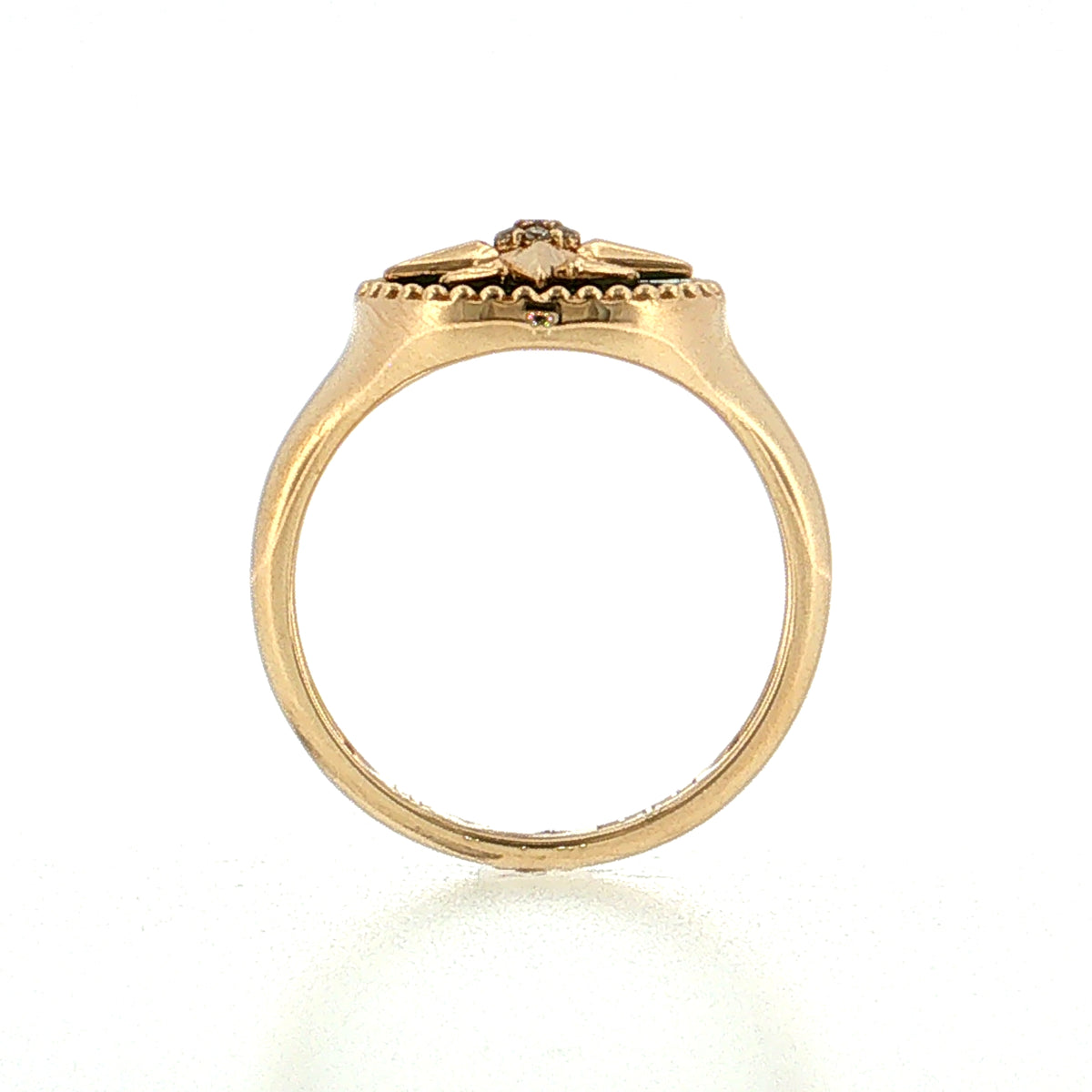 Effy Malachite Diamond Compass Cocktail Ring 14k