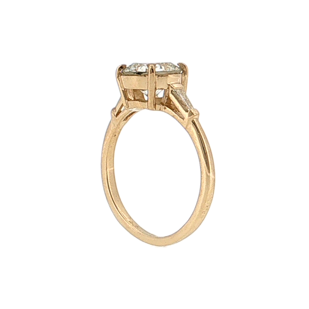 2.02 Carat Round Brilliant Diamond Engagement Ring 14k