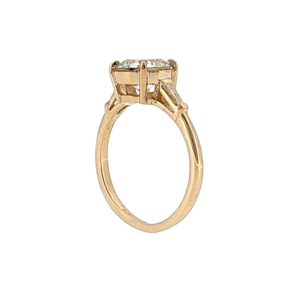 2.02 Vintage Round Brilliant Diamond Engagement Ring 14k
