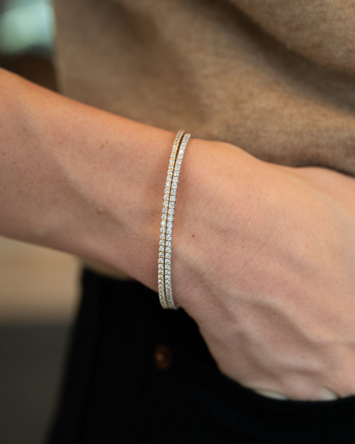 BLACK FRIDAY SPECIAL Diamond Flexible Bangle Bracelet 14k White Gold