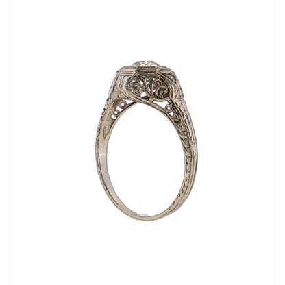 .67 Antique Old European Diamond Engagement Ring Platinum