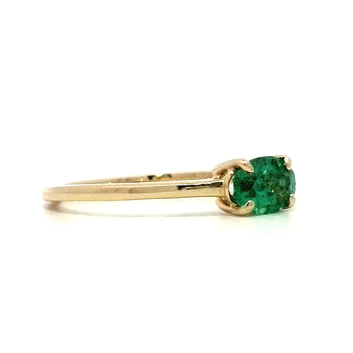 .50 Emerald Stacking Ring in 14k Yellow Gold