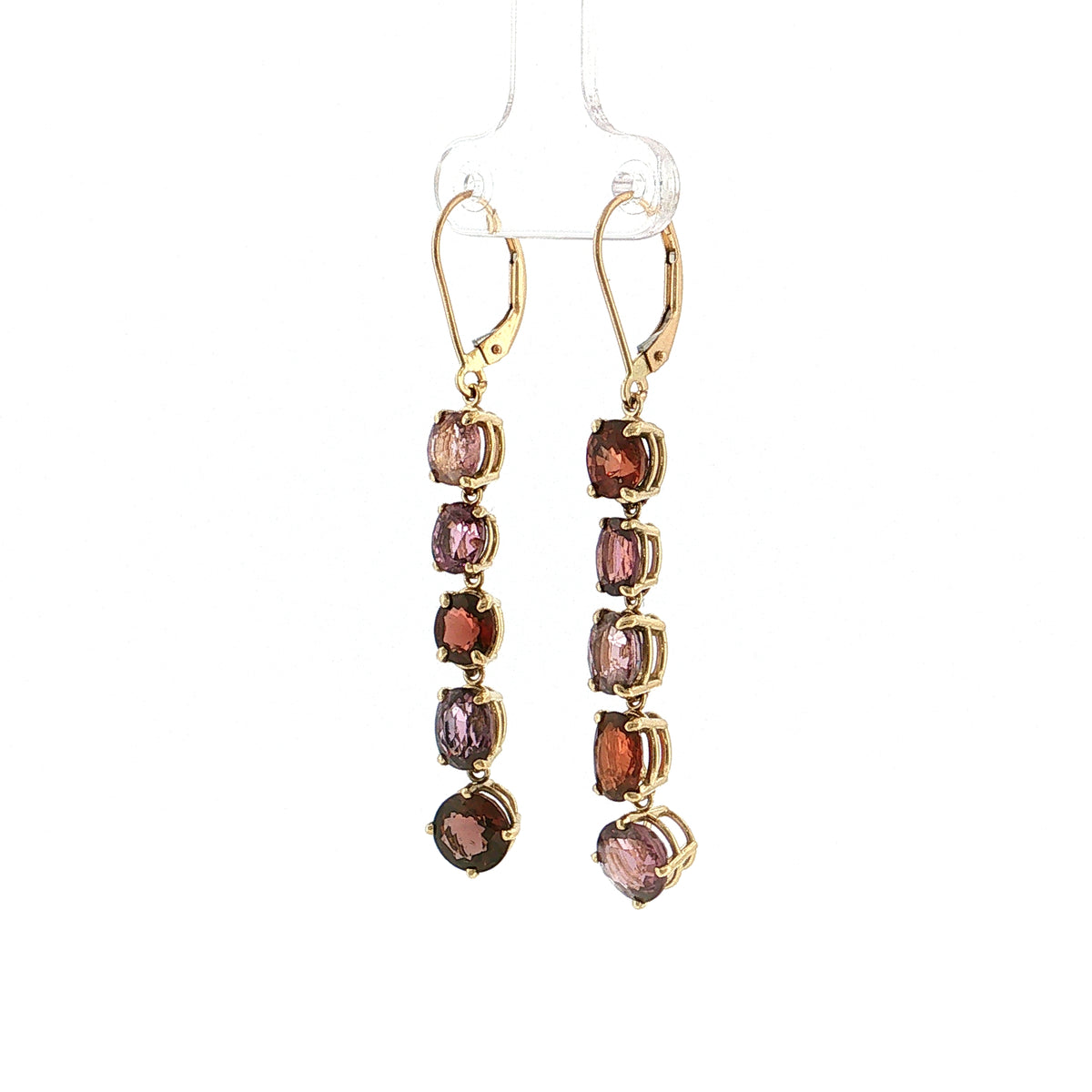6.70 Multi-Color Spinel Drop Earrings 14k
