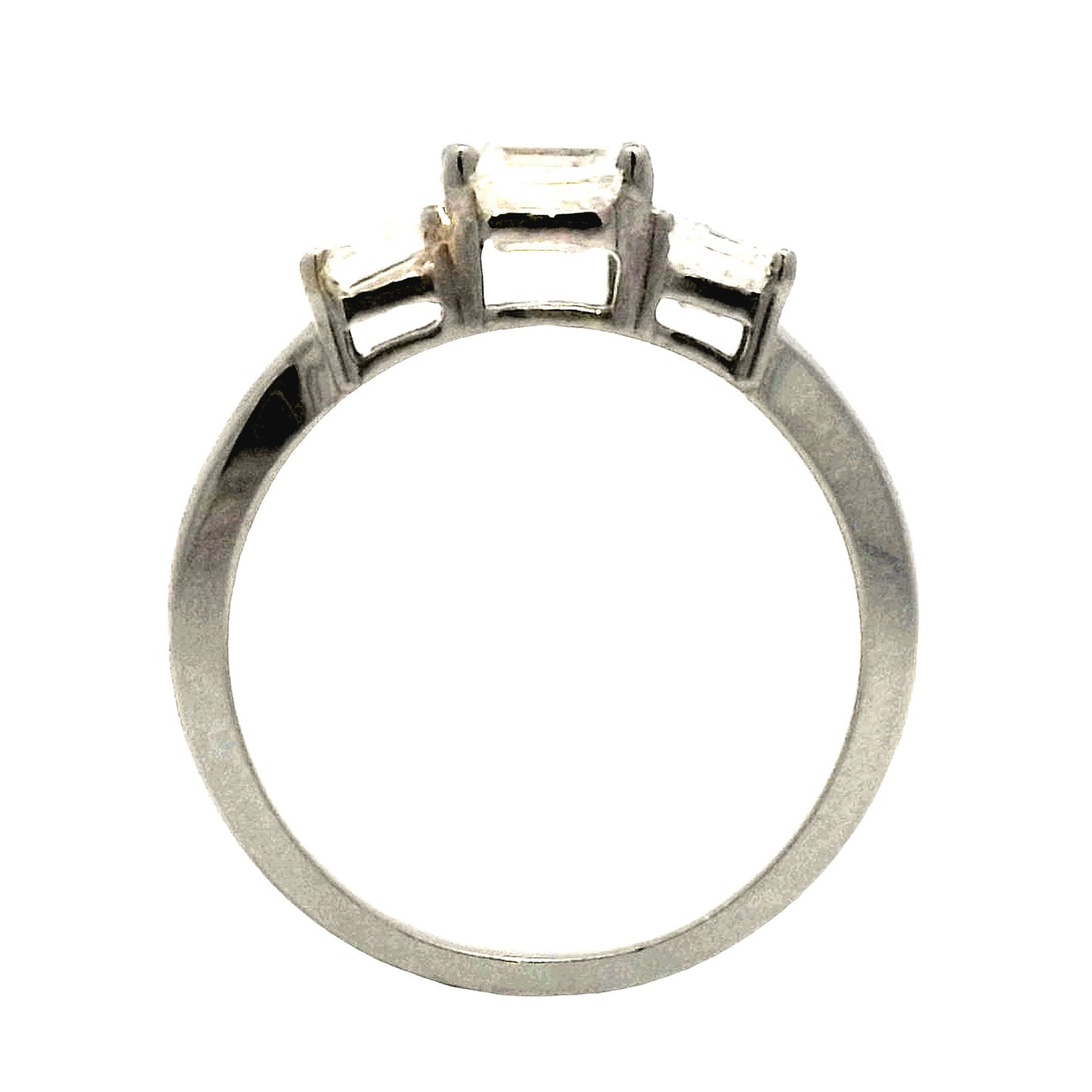 1.00 Carat Asscher Diamond Engagement Ring in Platinum