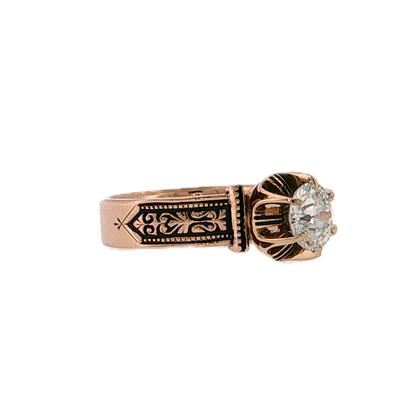 1.05 Antique Victorian Old European Engagement Ring 14k