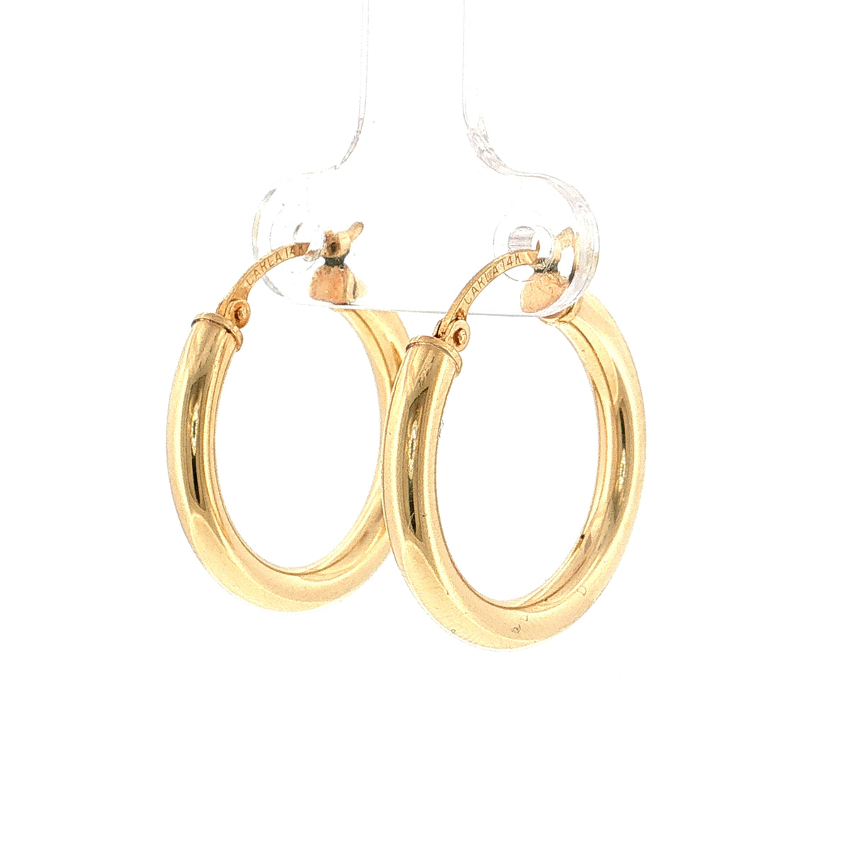 22mm Hoop Earrings 14K Yellow Gold