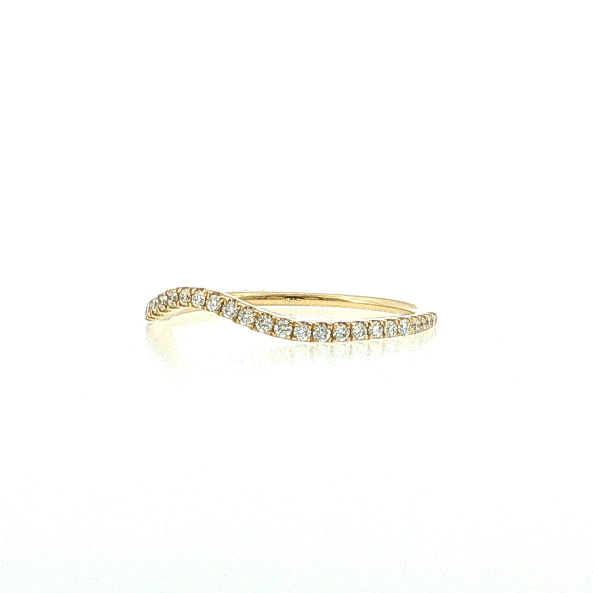 .21 Diamond Contoured Wedding Band 14k Yellow Gold