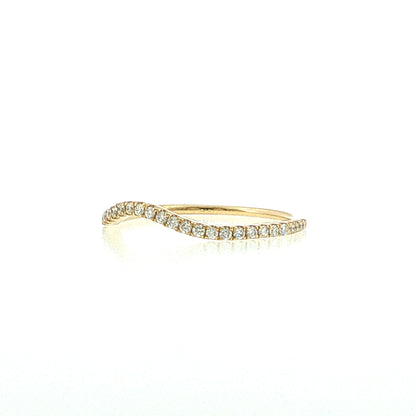 .21 Diamond Contoured Wedding Band 14k Yellow Gold