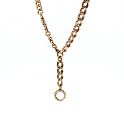 Antique Victorian Toggle Necklace 10k Yellow Gold