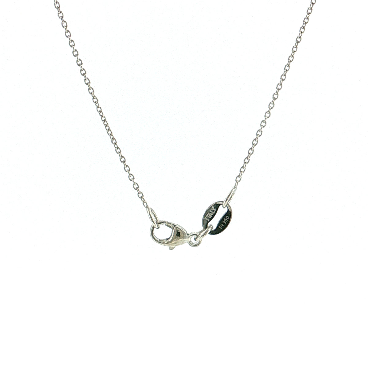1.26 Diamond Soccer Player Pendant Necklace Platinum