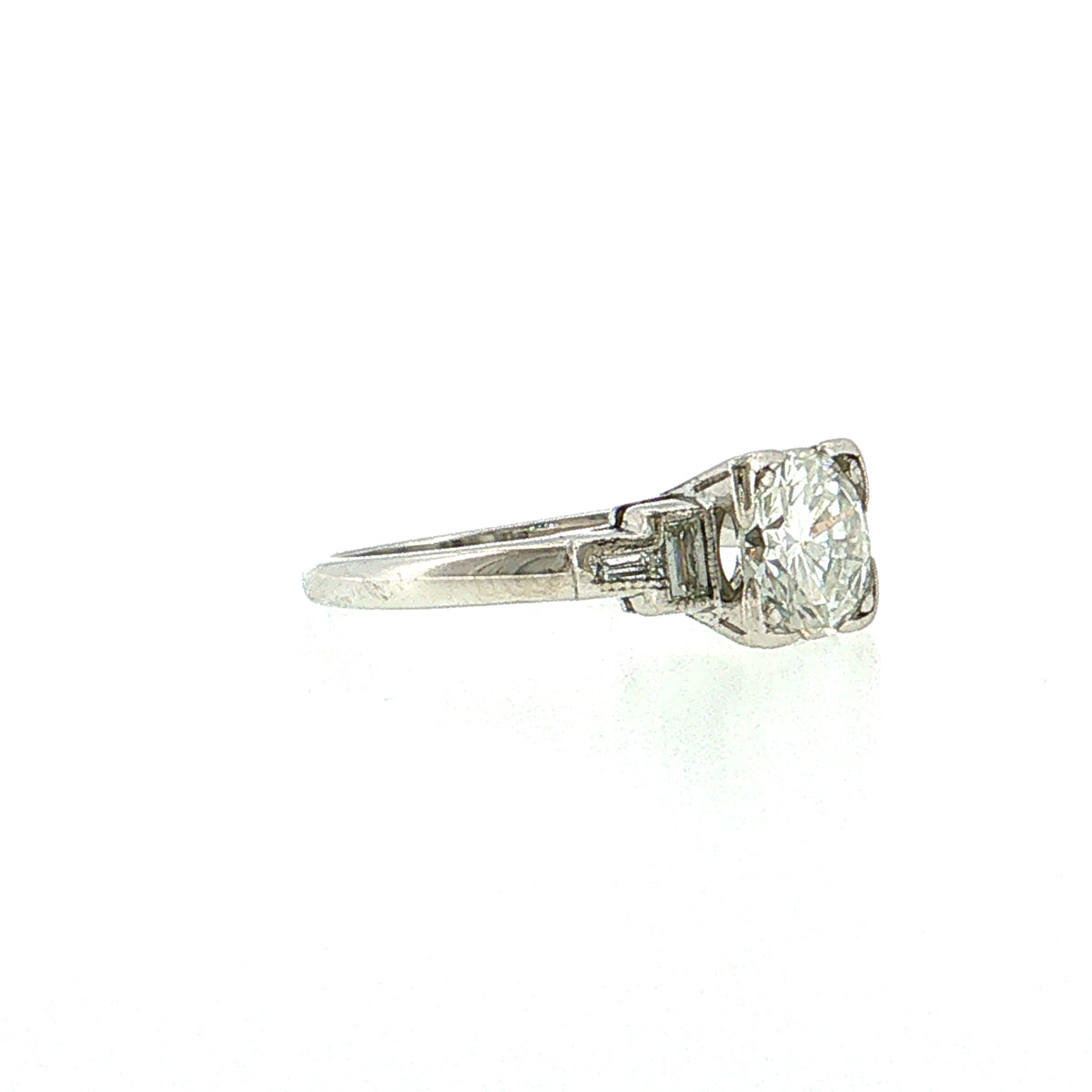 1.28 Vintage Transitional Diamond Engagement Ring 14k