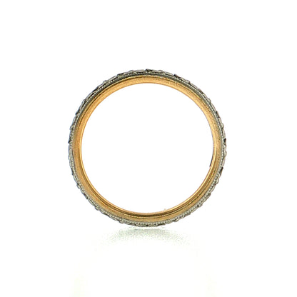Antique Edwardian Orange Blossom Wedding Band 18k