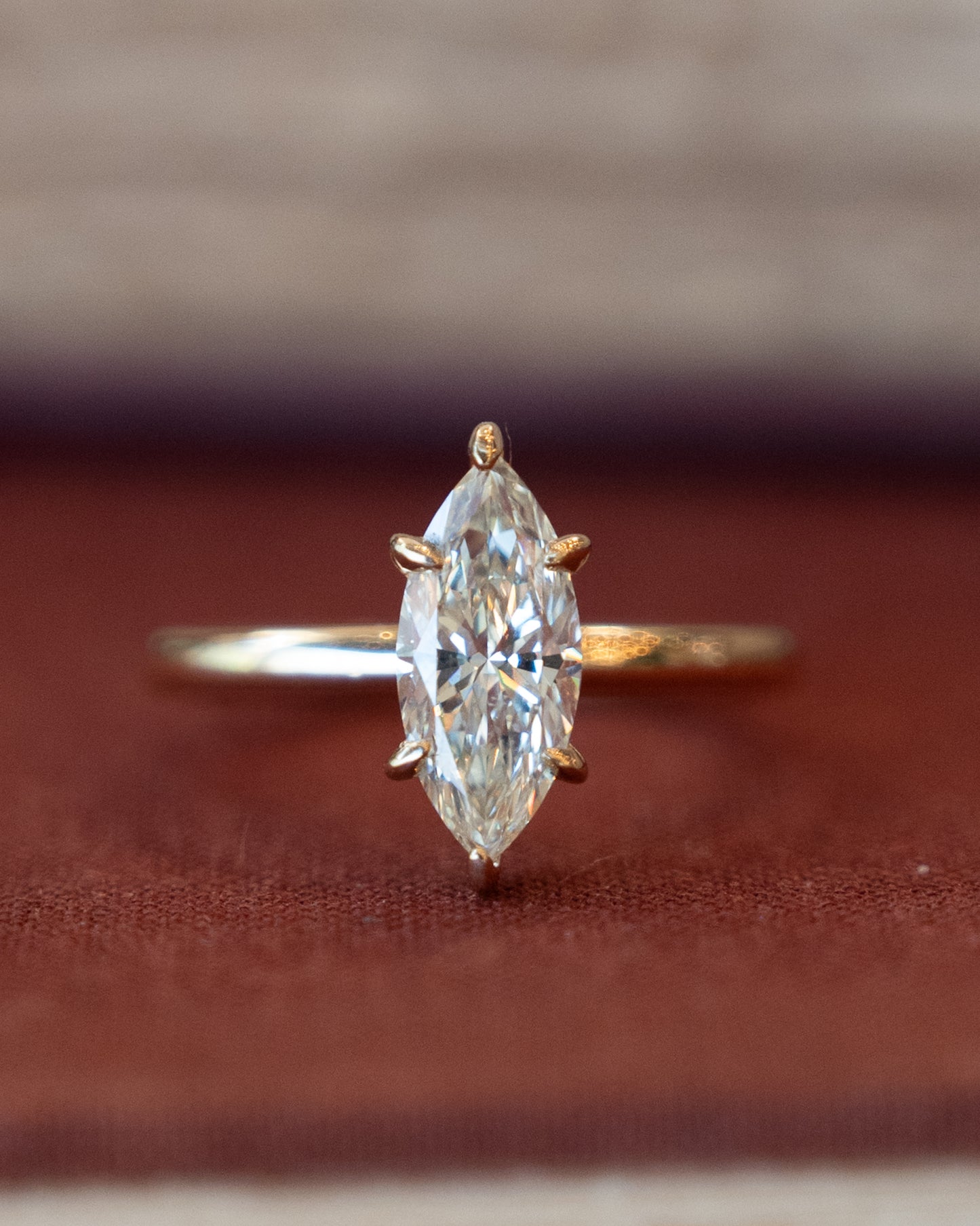 1.31 Marquise Diamond Solitaire Engagement Ring 14k