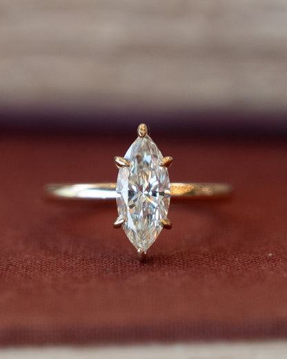 1.31 Marquise Diamond Solitaire Engagement Ring 14k