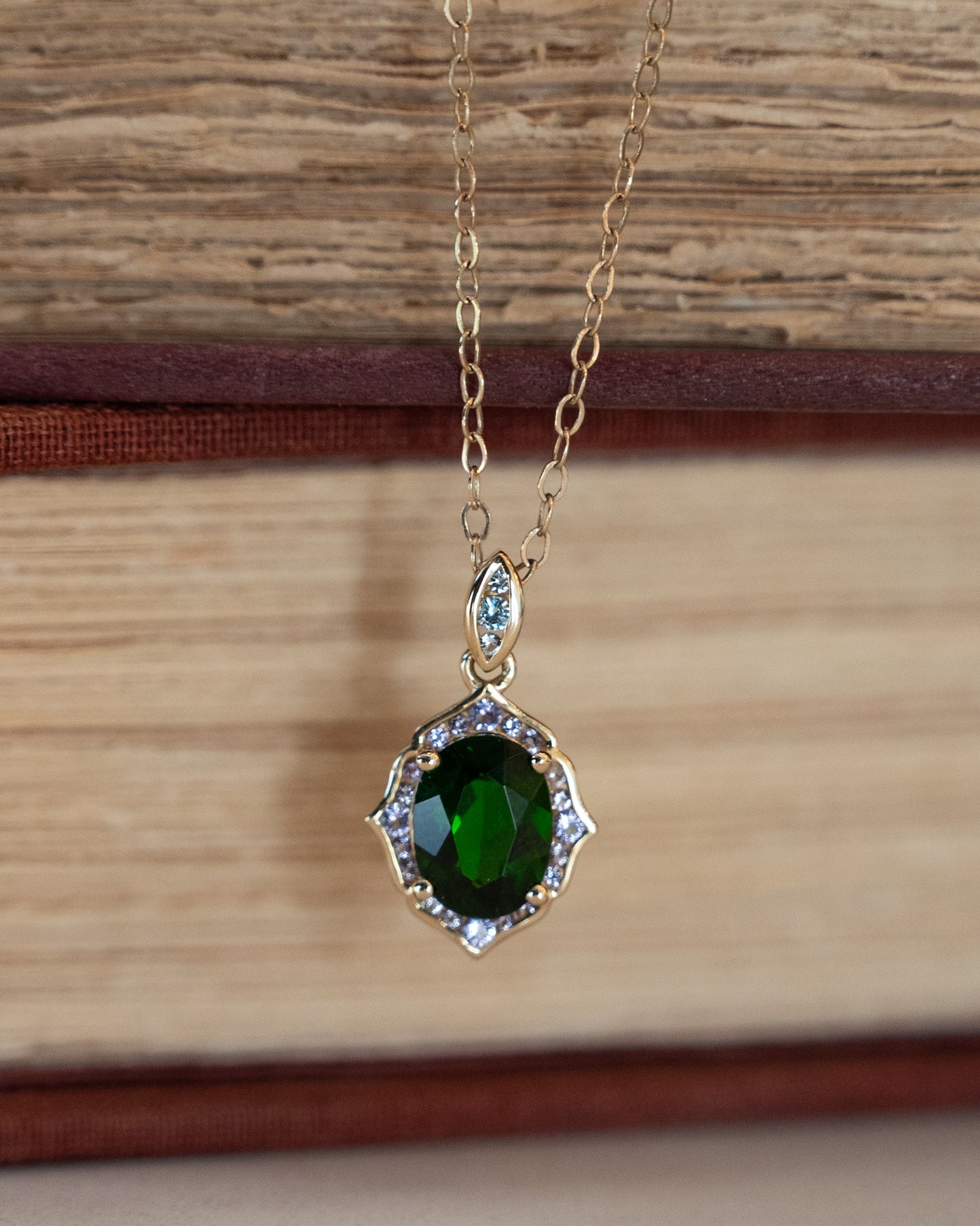 1.21 Tsavorite Garnet & Amethyst Pendant 14k