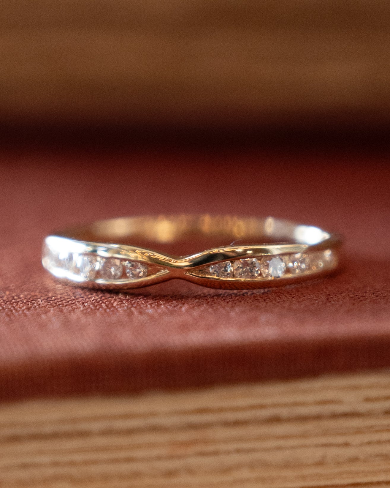 .23 Diamond Stacking Wedding Band 14k White Gold